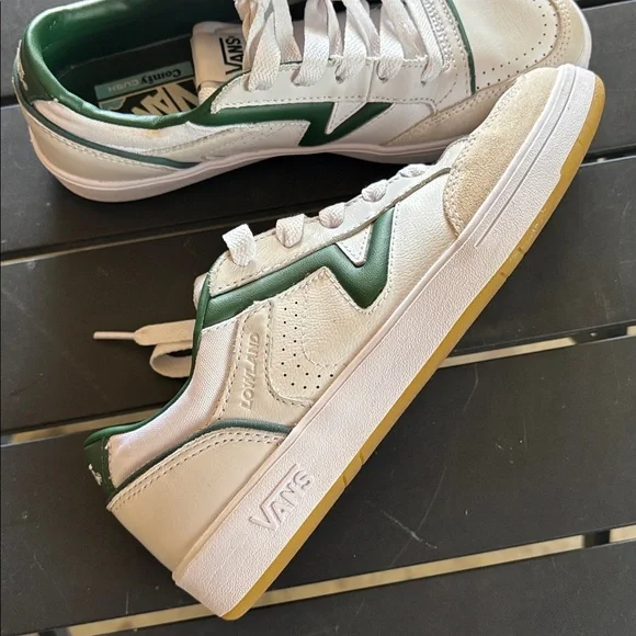 Vans White Green Sneakers Lowland CC Suede Serio Collection 7.5 - Picture 3 of 7